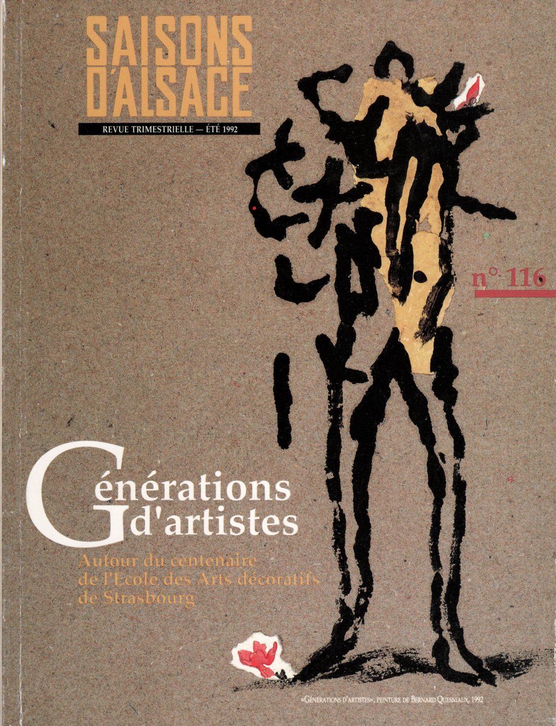 Saisons d'Alsace - Générations d'artistes. Autour du centenaire de l'Ecole des Arts décoratifs de Strasbourg