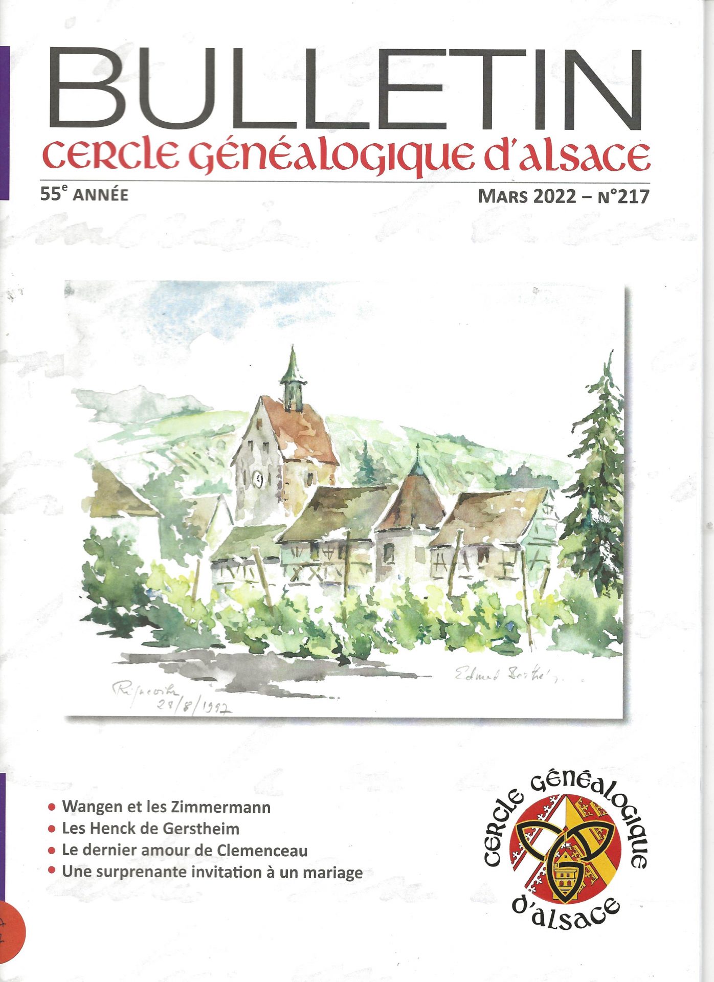 Bulletin du Cercle Généalogique d'Alsace