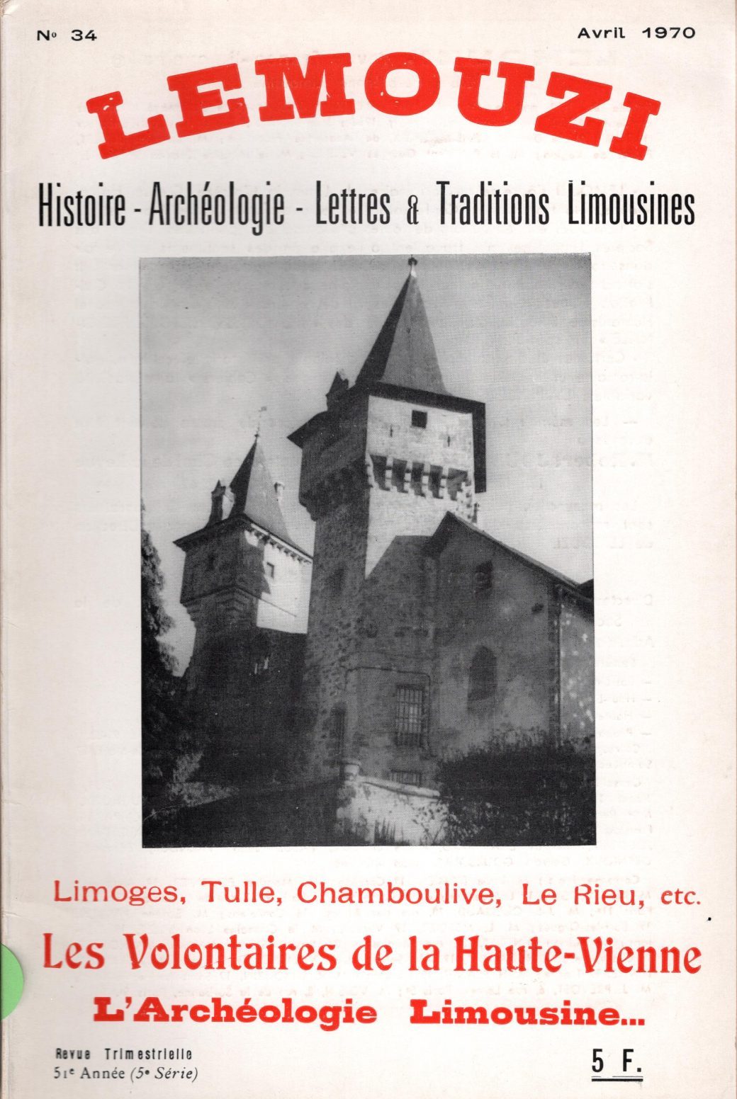Lemouzi - Les volontaires de la Haute-Vienne - L'archéologie limousine