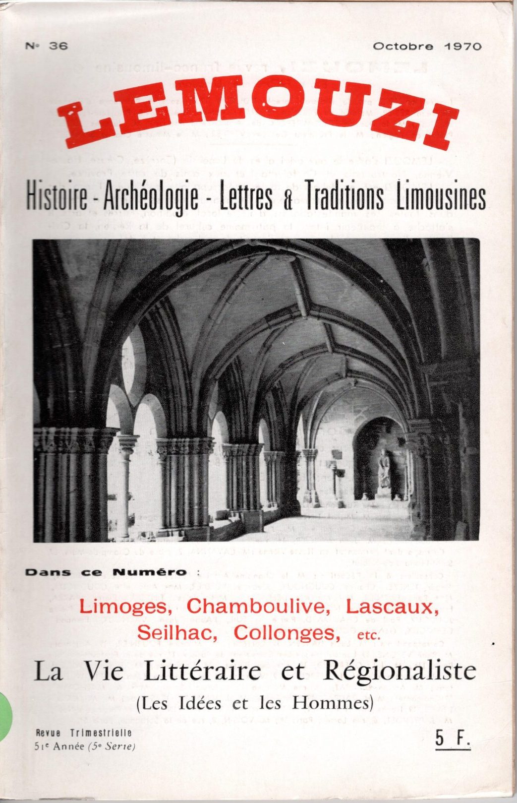 Lemouzi - La vie littéraire et régionaliste
