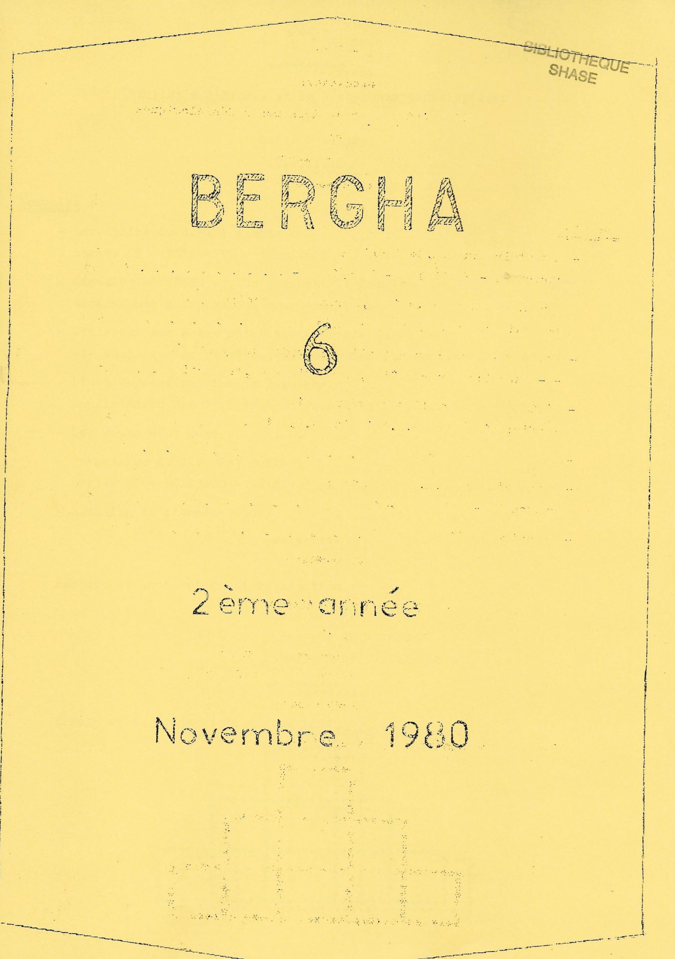 Bergha - Bulletin d'études et de recherches généalogiques en Haute-Alsace