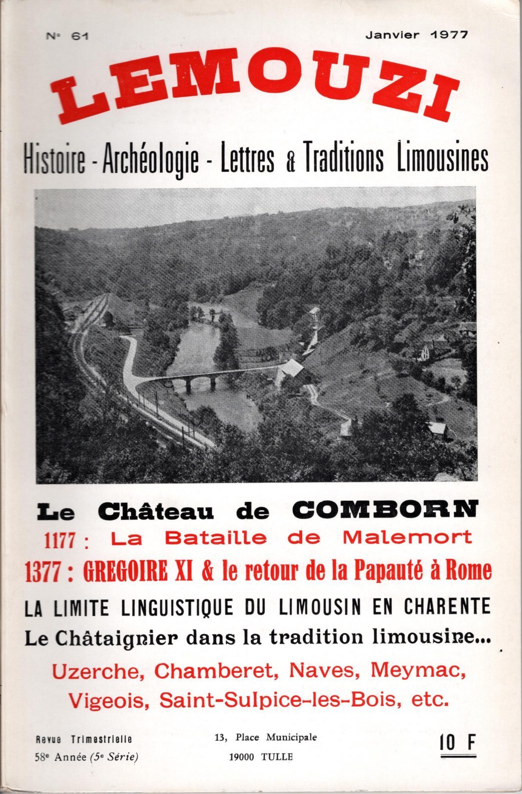 Lemouzi - Le château de Comborn - 1377 : Grégoire XI et le retour de la papauté à Rome