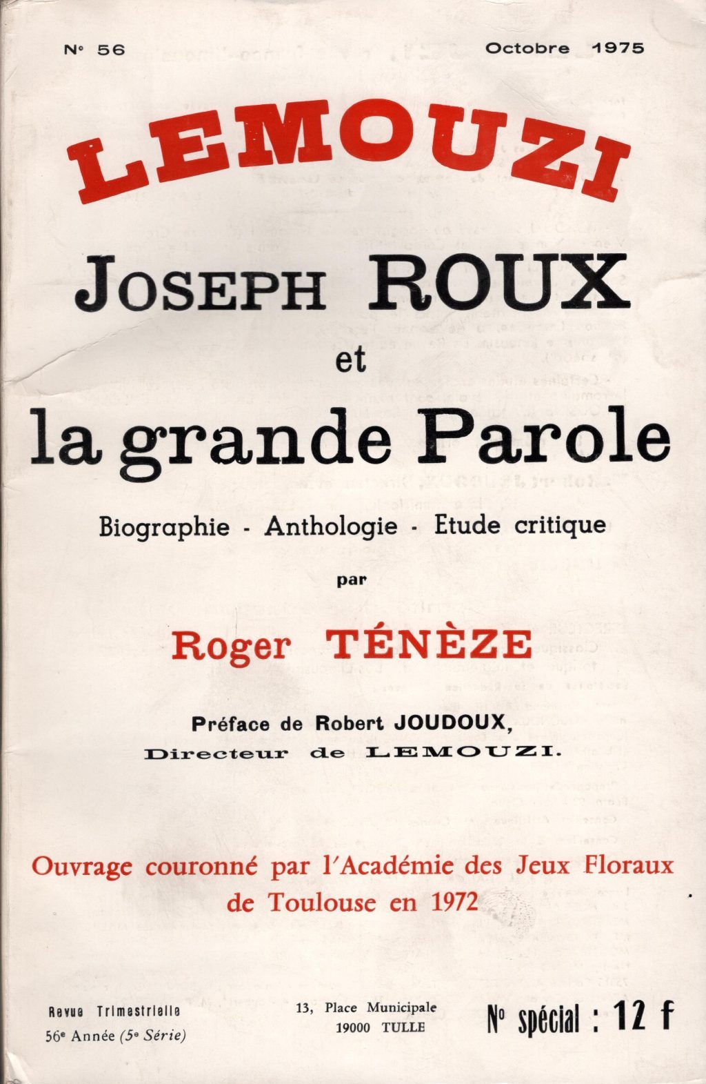 Lemouzi - Joseph Roux et la grande Parole