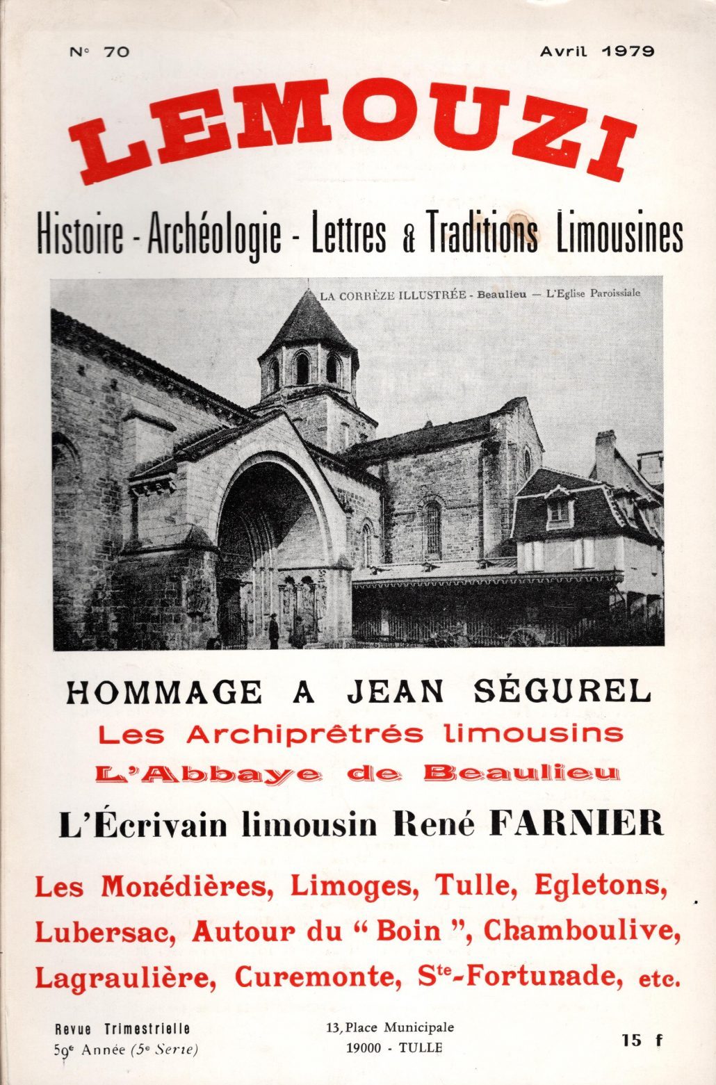 Lemouzi - Hommage à Jean Ségurel - L'Abbaye de Beaulieu