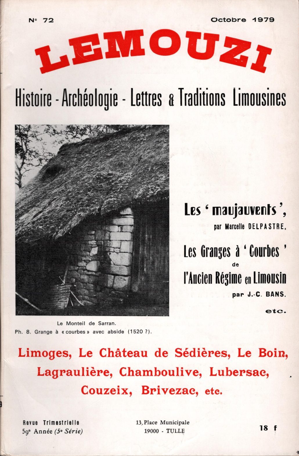 Lemouzi - Les Maujauvents - Les granges à courbes - l'Ancien Régime en Limousin