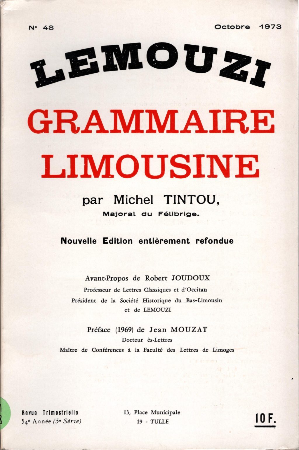 Lemouzi - Grammaire limousine