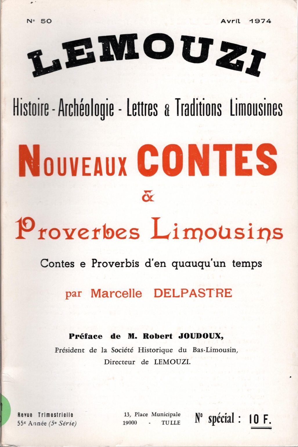 Lemouzi - Nouveaux contes et proverbes limousins