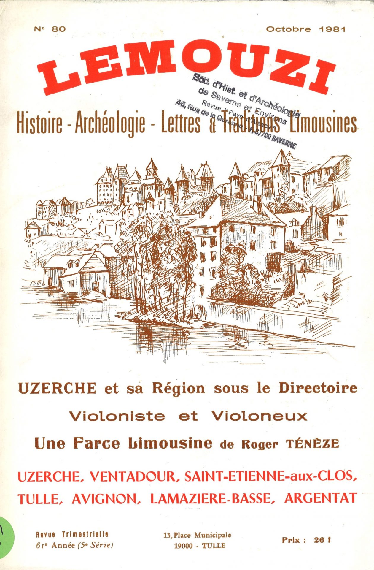 Lemouzi - Uzerche et sa région sous le Directoire