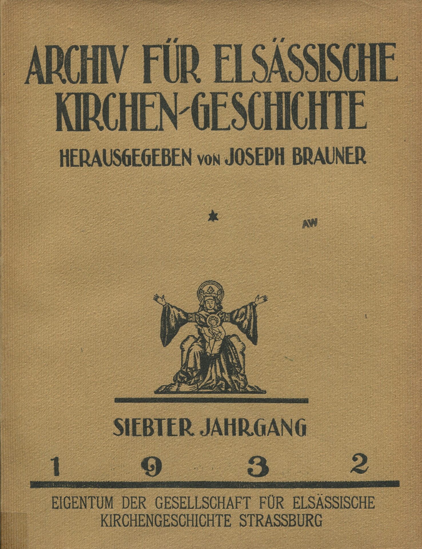 Archiv für elsässische Kirchen-Geschichte