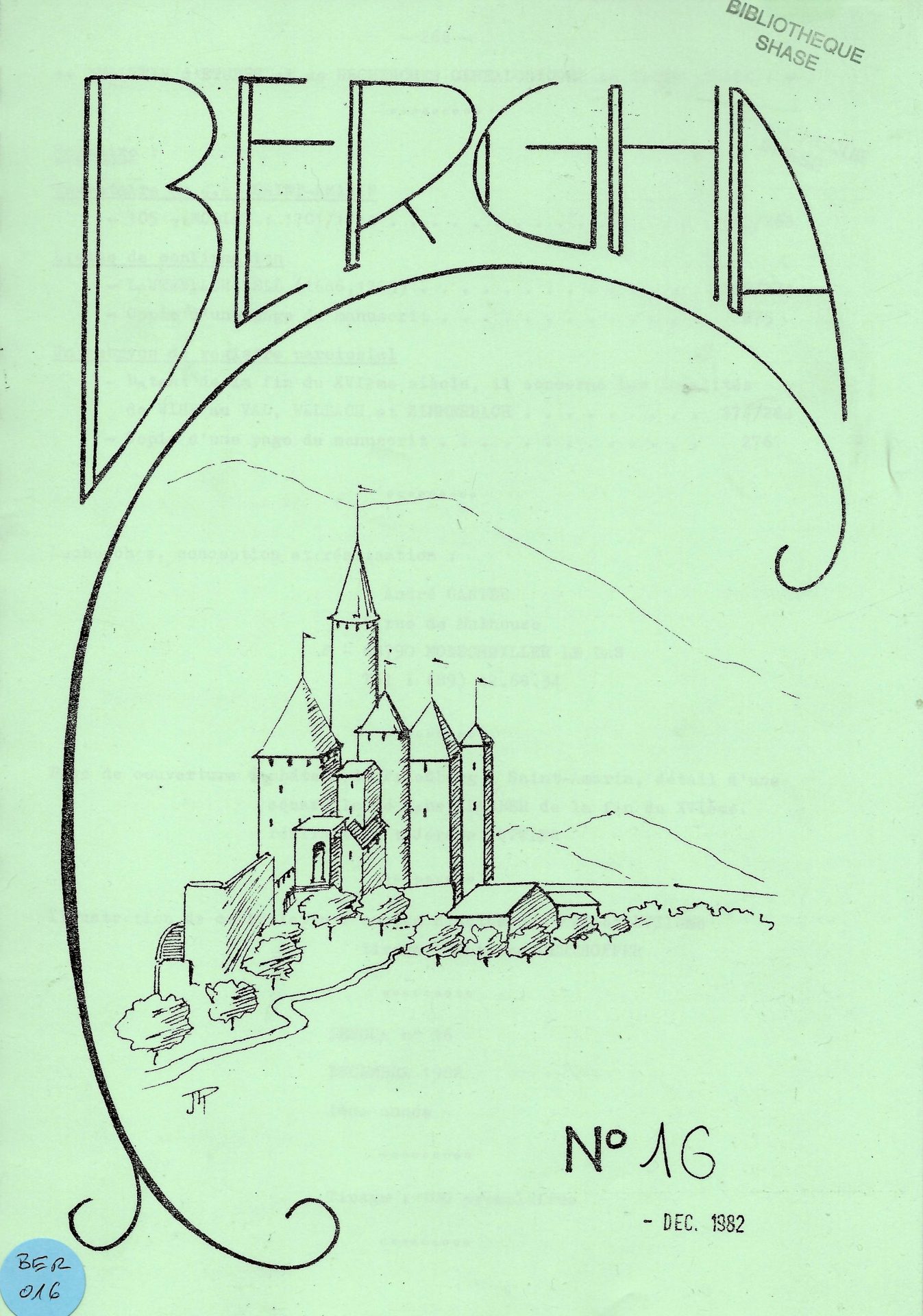 Bergha - Bulletin d'études et de recherches généalogiques en Haute-Alsace