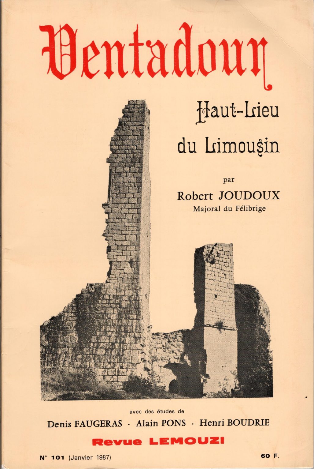 Lemouzi - Ventadour, Haut-lieu du Limousin