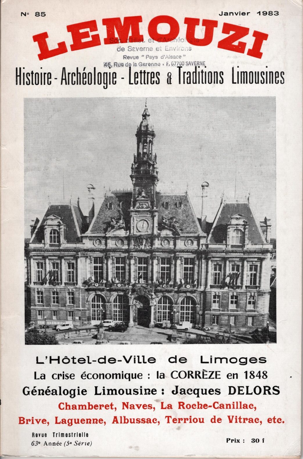 Lemouzi - l'Hôtel de Ville de Limoges