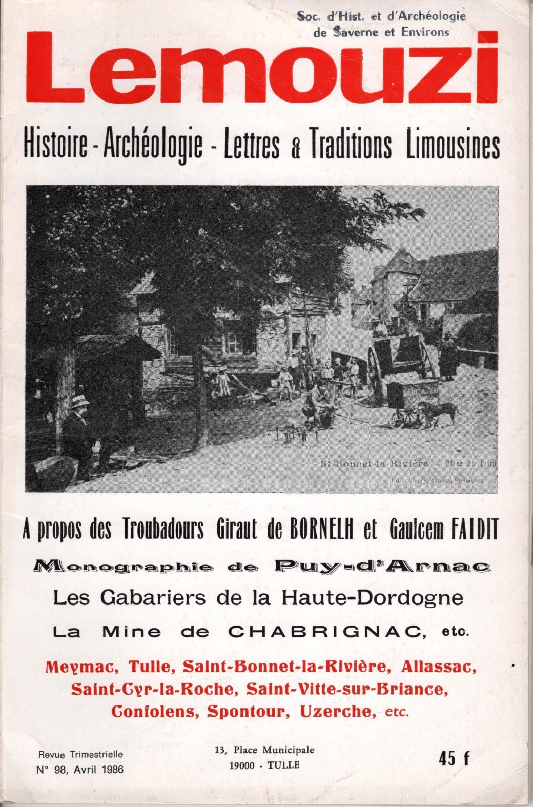 Lemouzi - Monographie de Puy-d'Arnac - Les gabariers de la Haute-Dordogne
