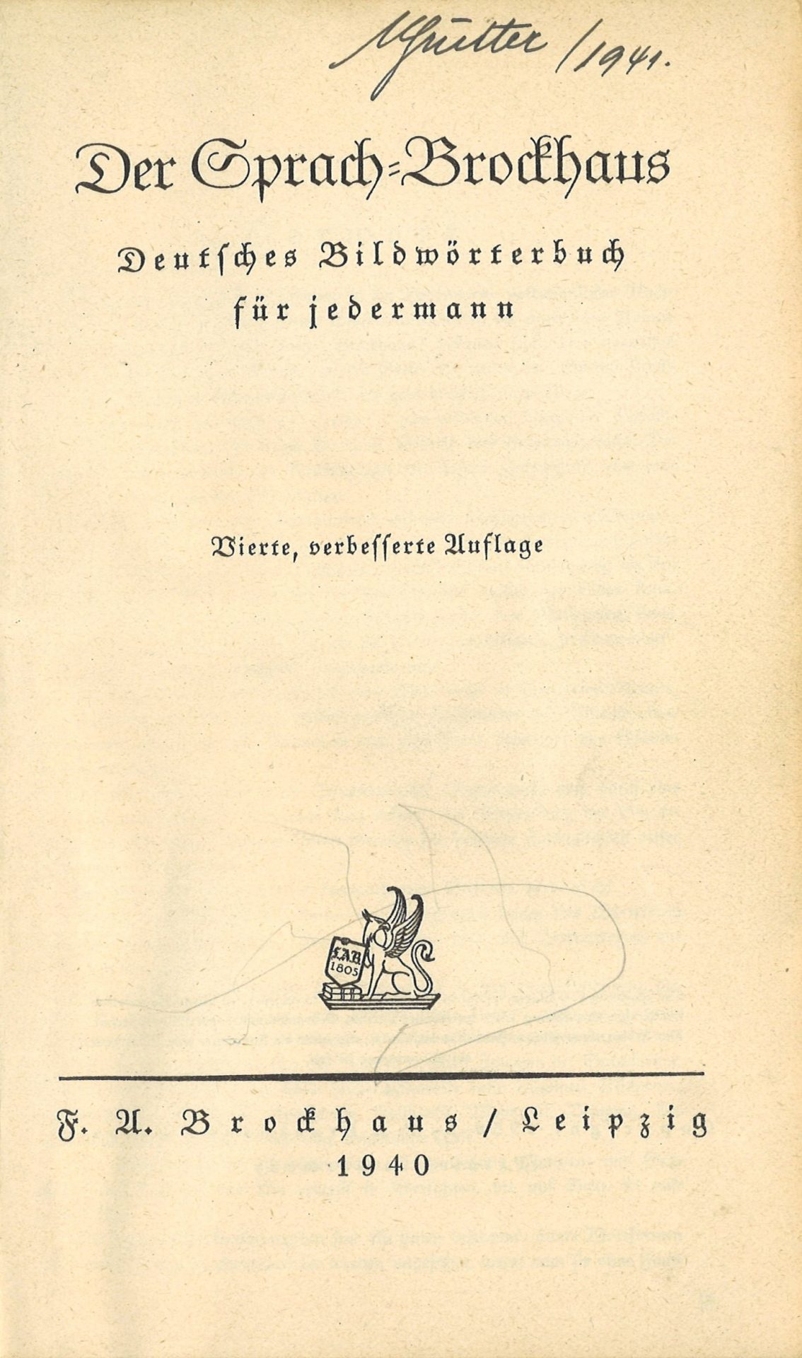 Der Sprach-Brockhaus - Deutsches Bildwörterbuch für jedermann