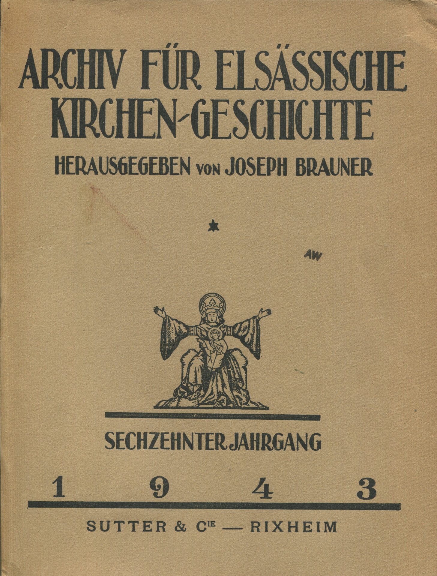 Archiv für elsässische Kirchen-Geschichte