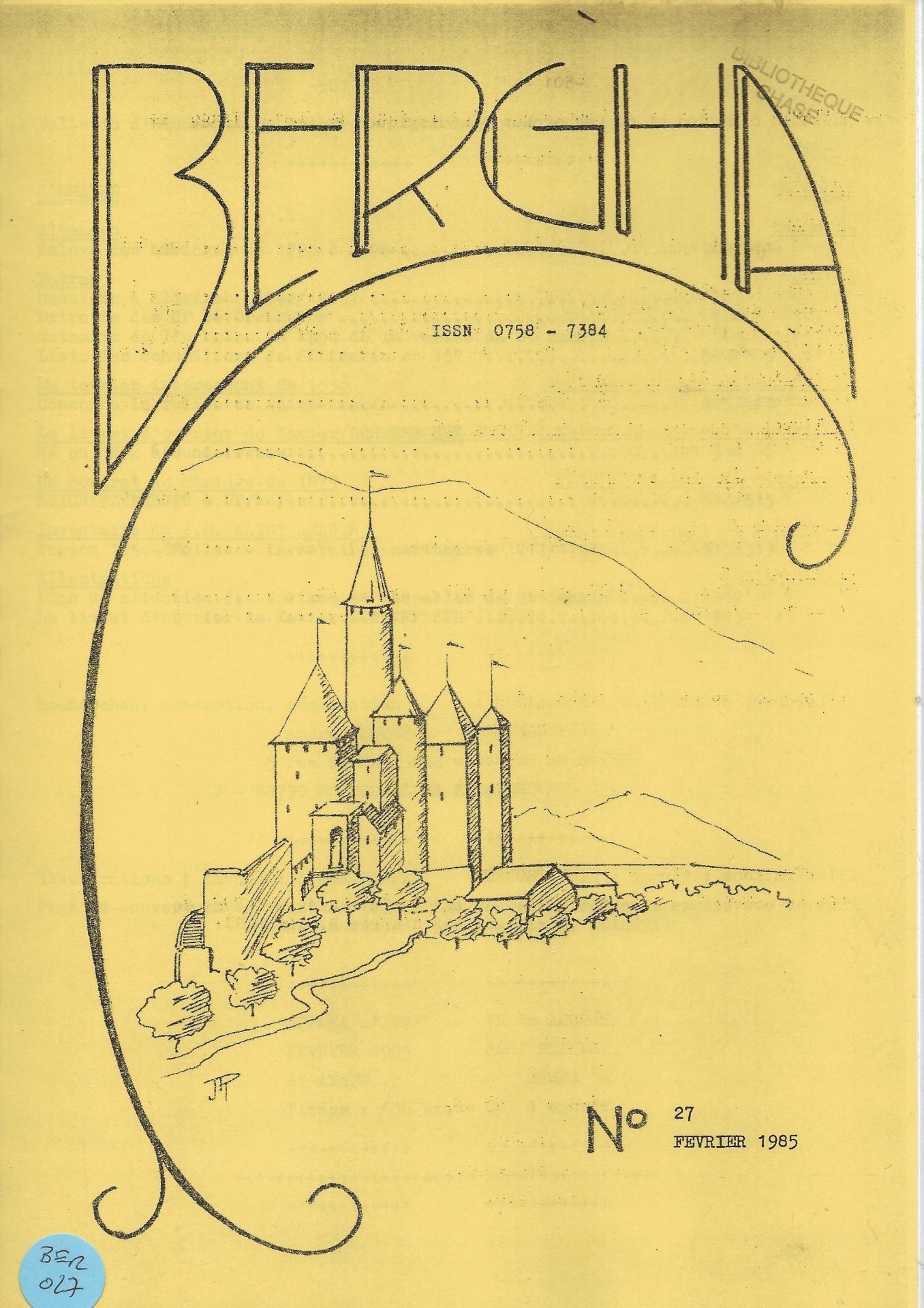 Bergha - Bulletin d'études et de recherches généalogiques en Haute-Alsace