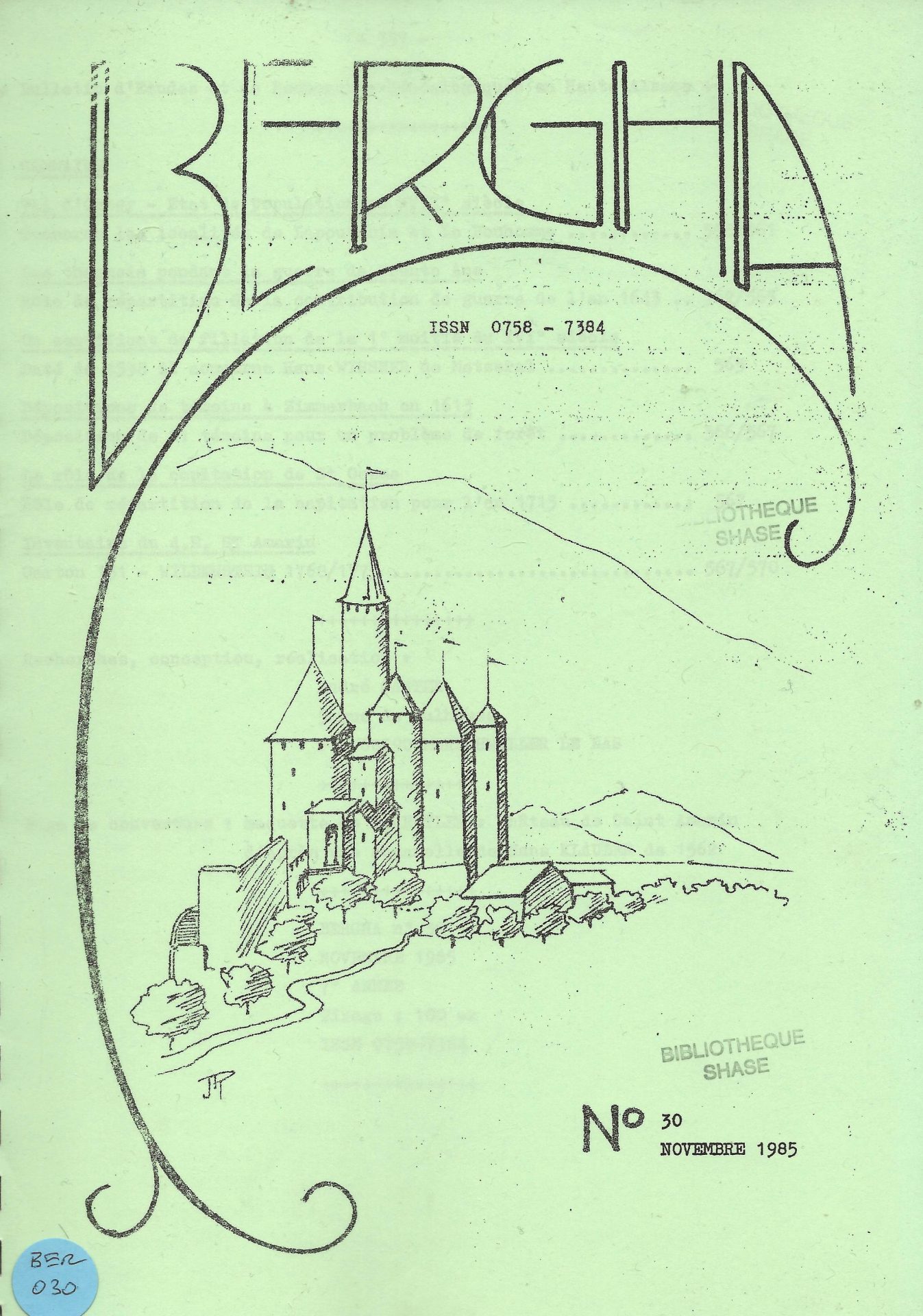 Bergha - Bulletin d'études et de recherches généalogiques en Haute-Alsace