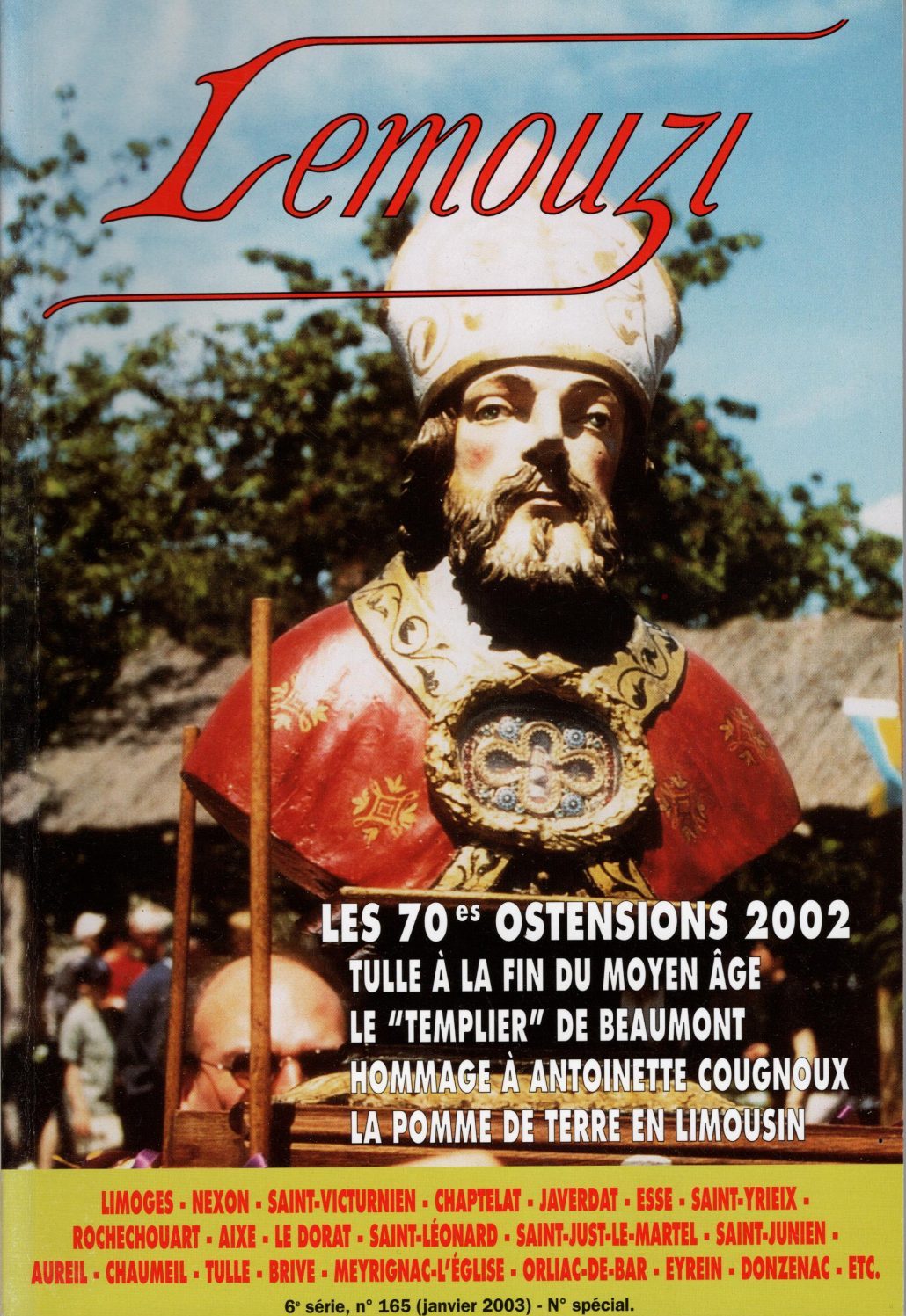 Lemouzi - Les 70ème ostensions 2002 - Tulle à la fin du Moyen-Age - Le templier de Beaumont - Hommage à Antoinette Cougnoux - La pomme de terre en Limousin