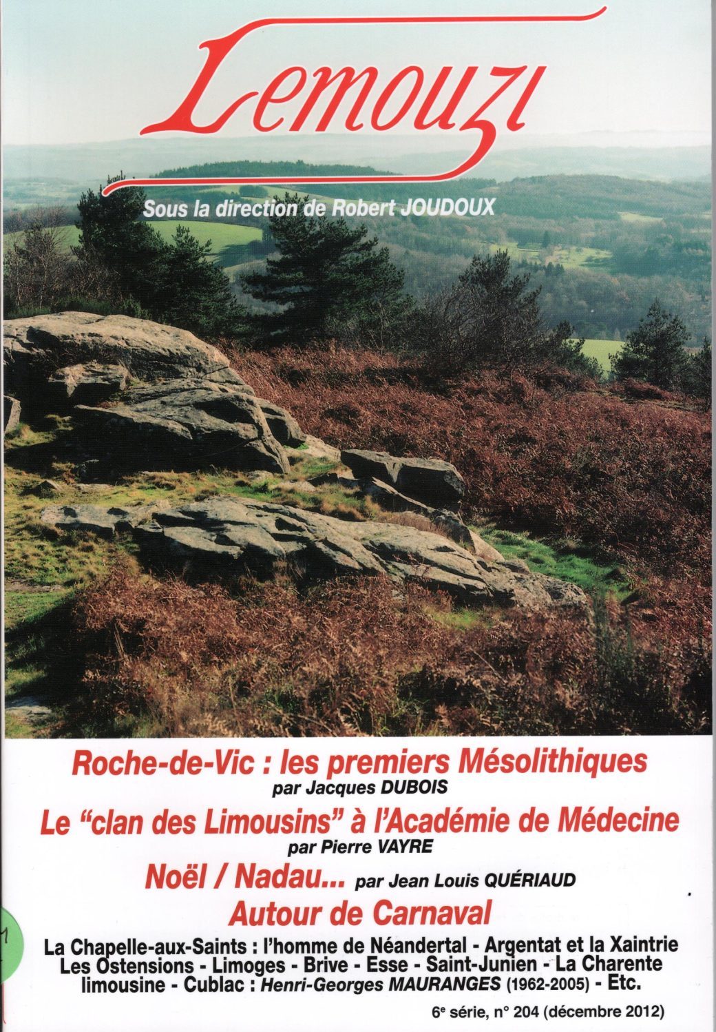 Lemouzi - Roche-de-Vic : les premiers Mésolithiques