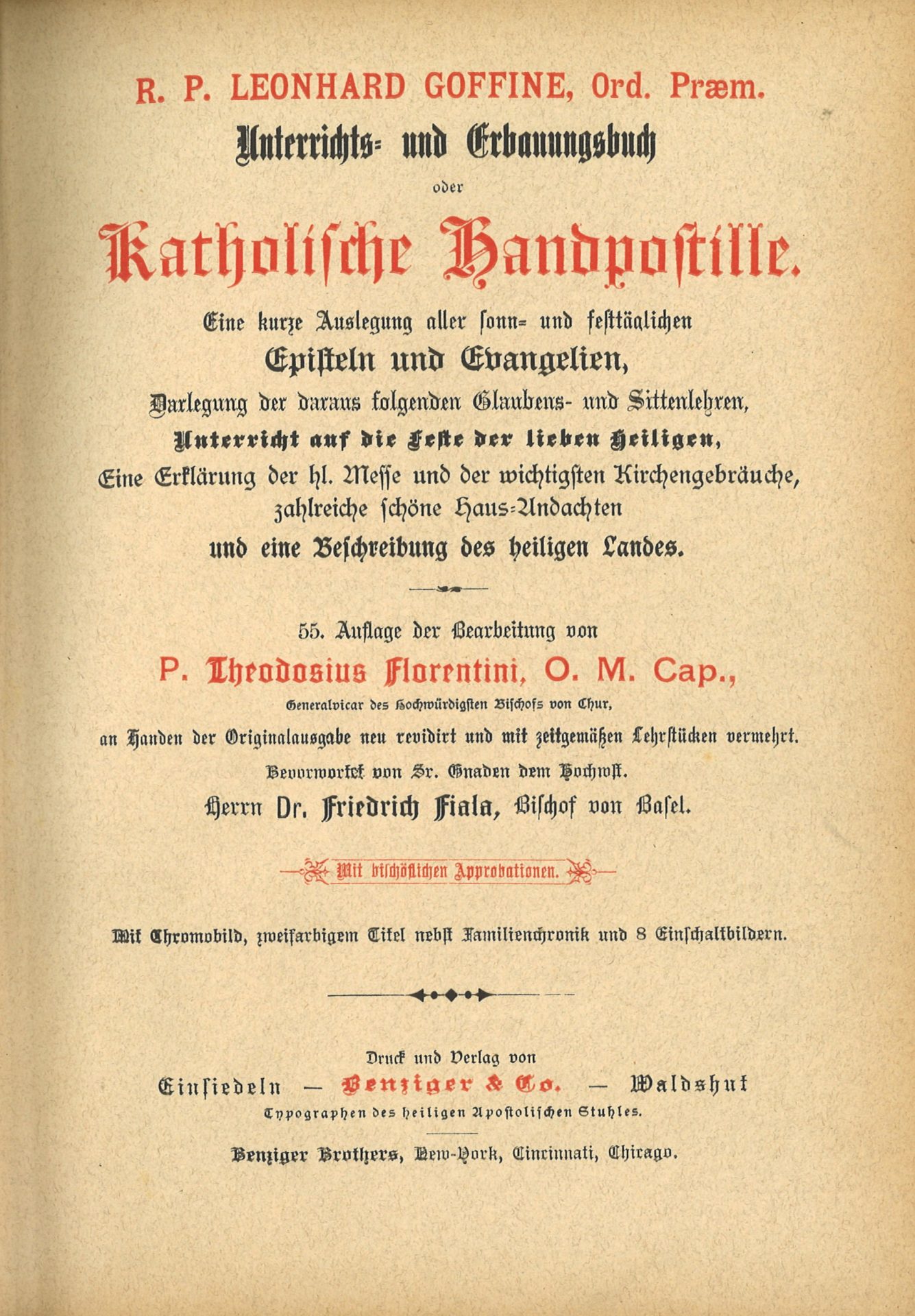 Unterrichts- und Erbauungsbuch oder Katholisches Handpostille