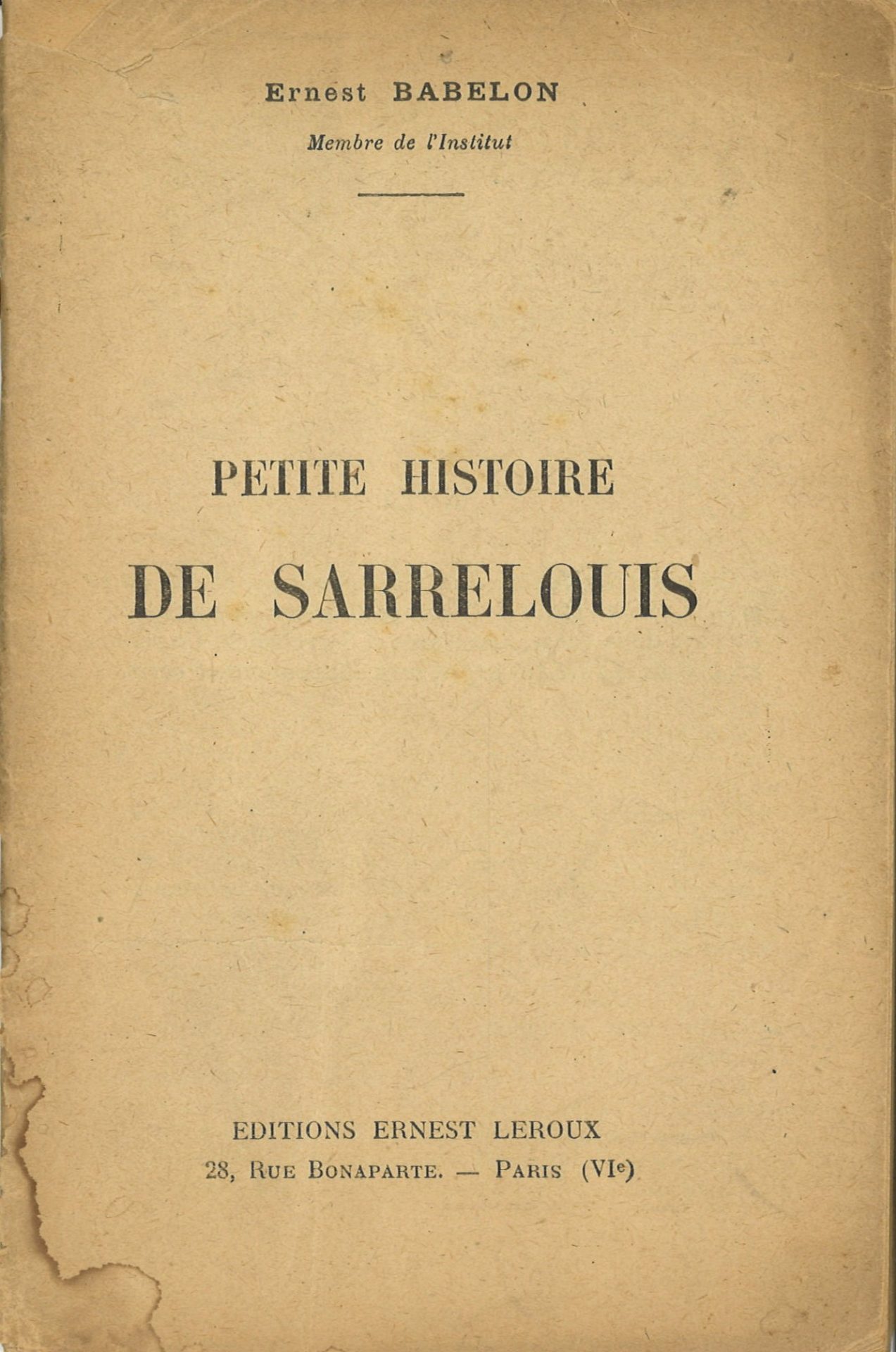 Petite histoire de Sarrelouis
