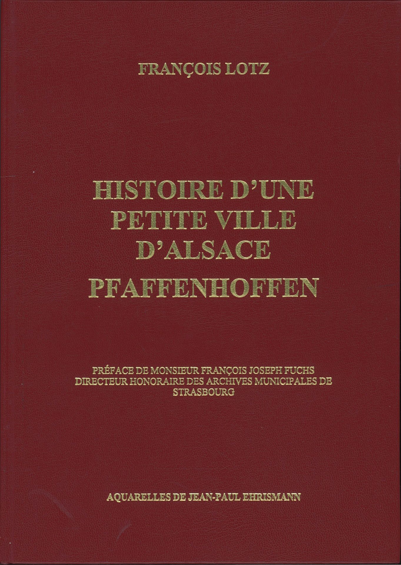 Histoire d'une petite ville d'Alsace : Pfaffenhoffen