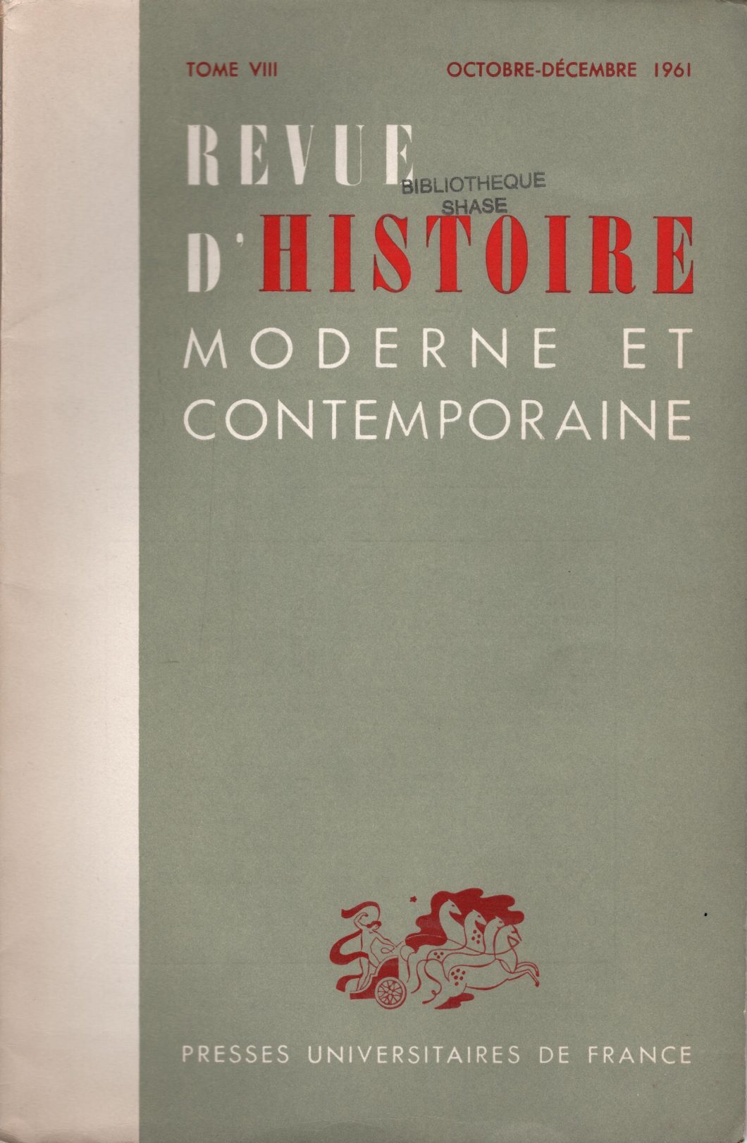 Revue d'histoire moderne et contemporaine - Tome VIII