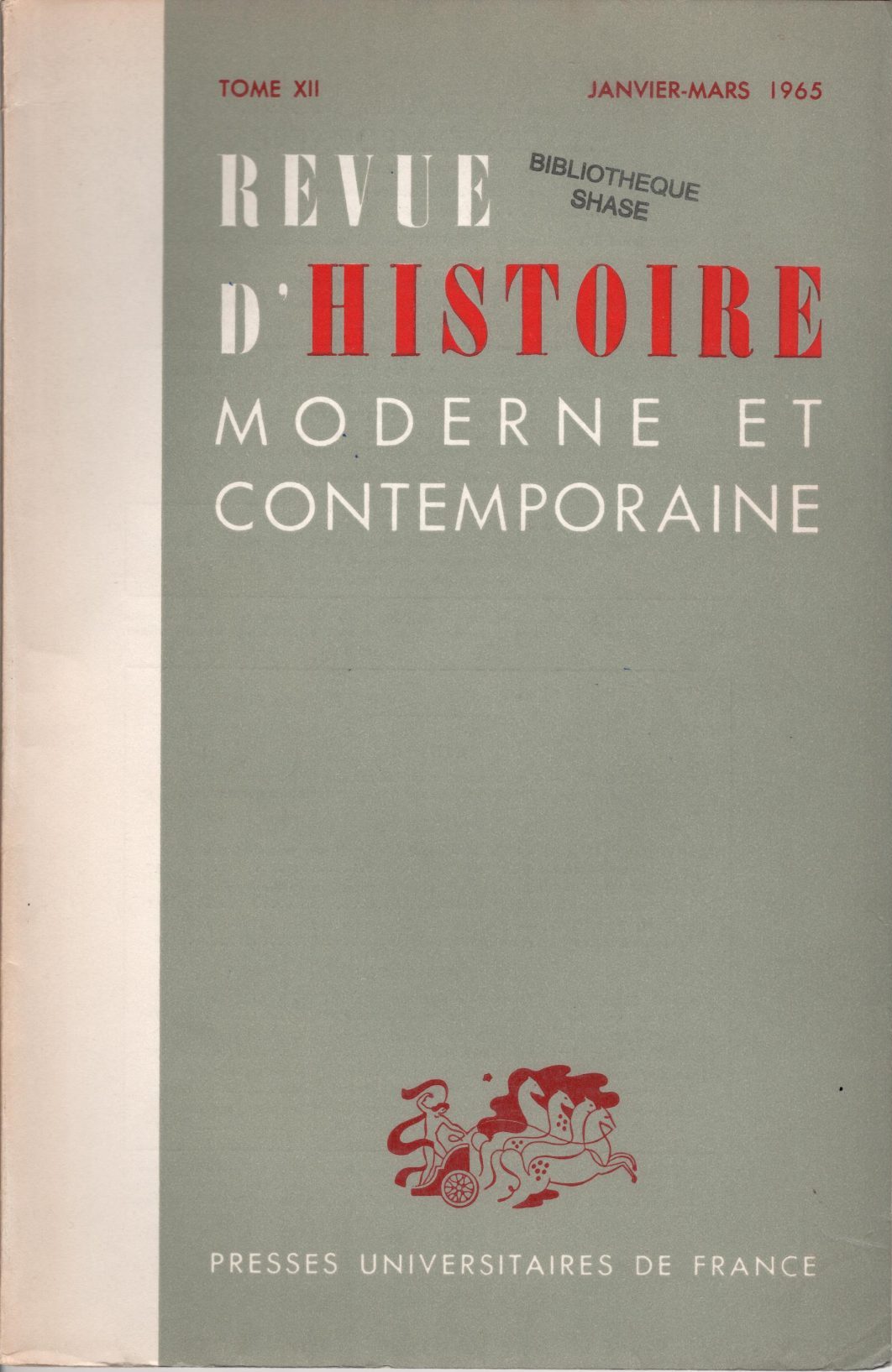 Revue d'histoire moderne et contemporaine - Tome XII