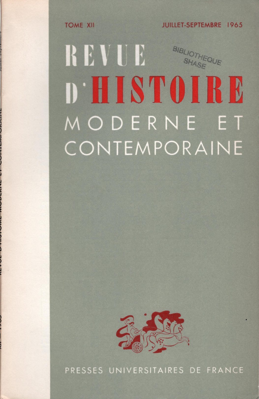 Revue d'histoire moderne et contemporaine - Tome XII