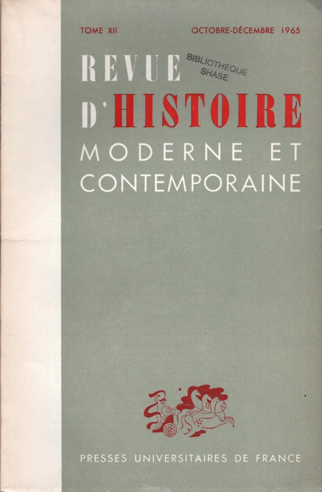 Revue d'histoire moderne et contemporaine - Tome XII