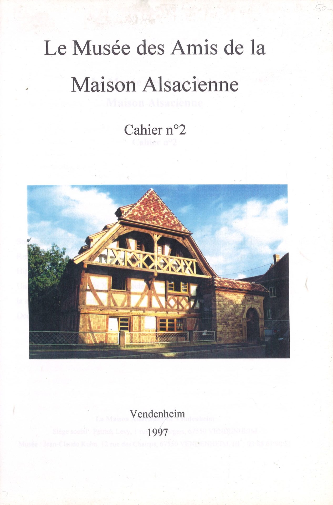 Le Musée des Amis de la Maison Alsacienne - cahier n° 2