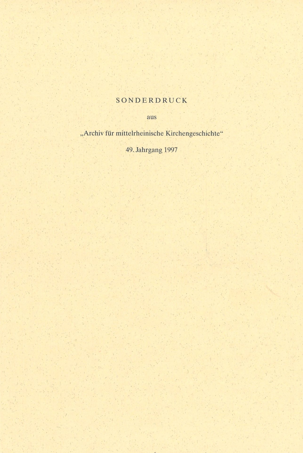 Die Anfänge der Zeisicken-Präbende