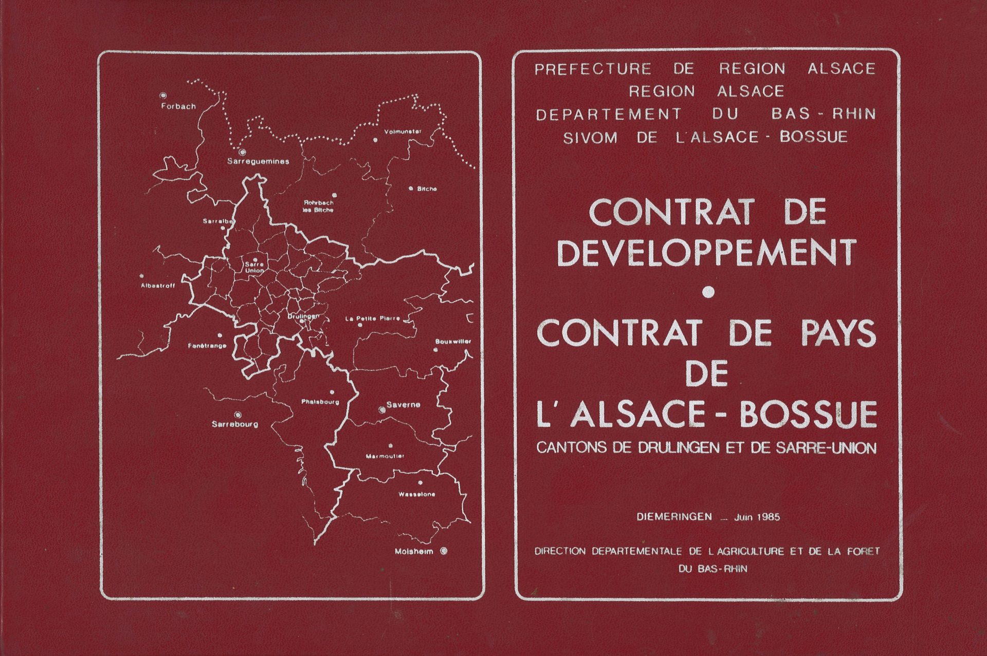Contrat de développement - Contrat de pays de l'Alsace Bossue - Cantons de Drulingen et de Sarre-Union