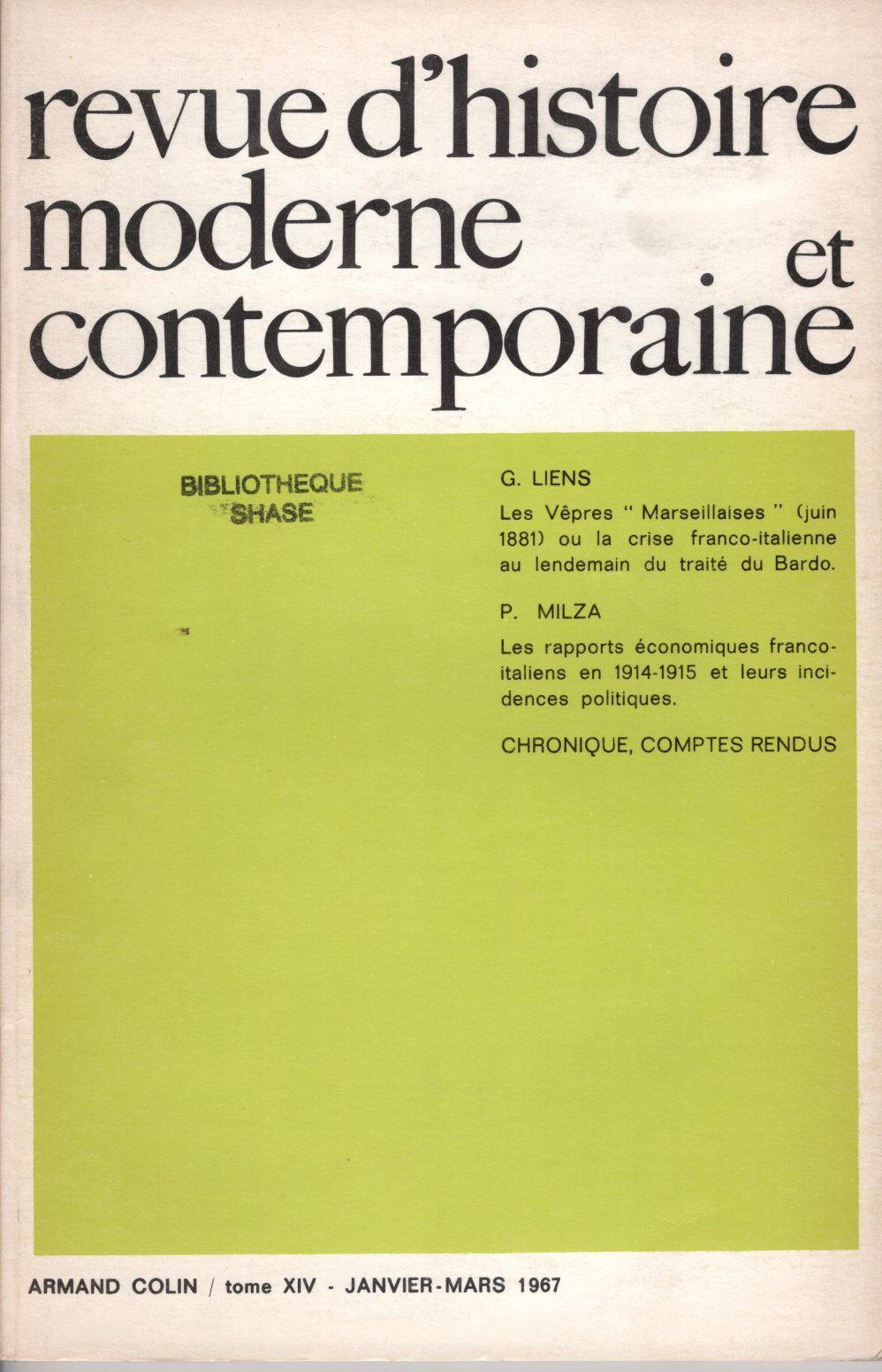 Revue d'histoire moderne et contemporaine - Tome XIV