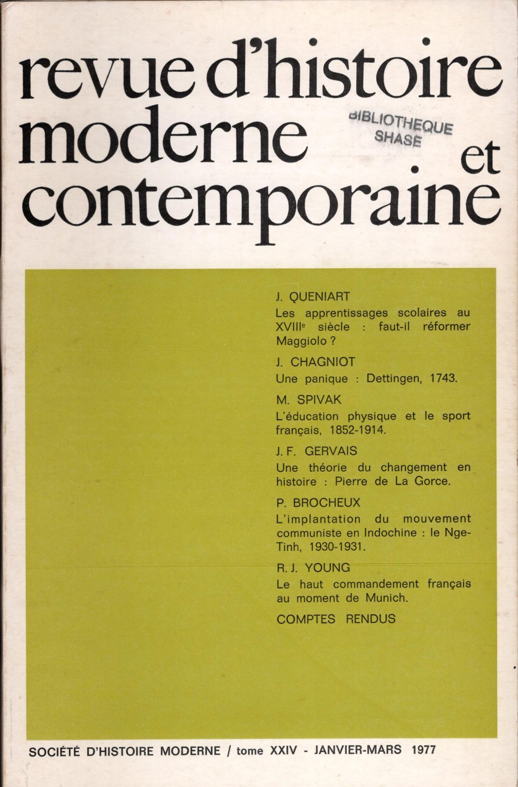 Revue d'histoire moderne et contemporaine - Tome XXIV