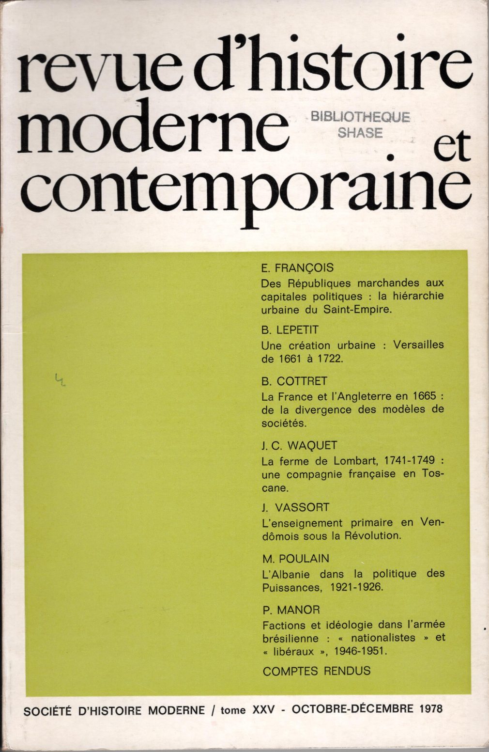 Revue d'histoire moderne et contemporaine - Tome XXV
