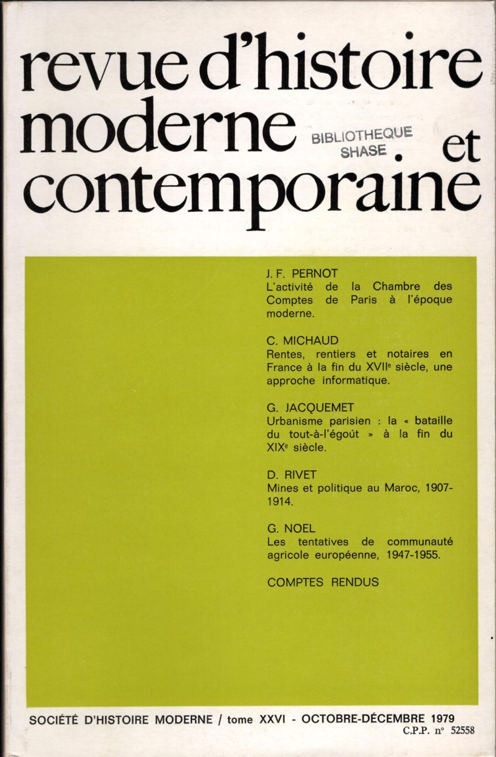 Revue d'histoire moderne et contemporaine - Tome XXVI
