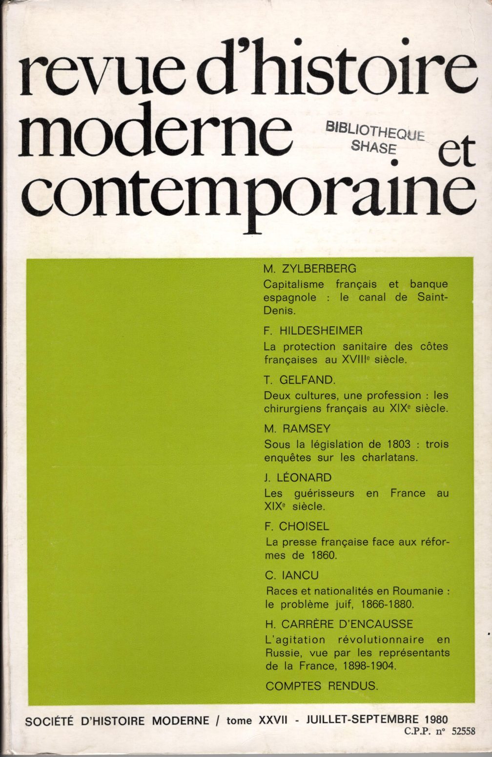 Revue d'histoire moderne et contemporaine - Tome XXVII