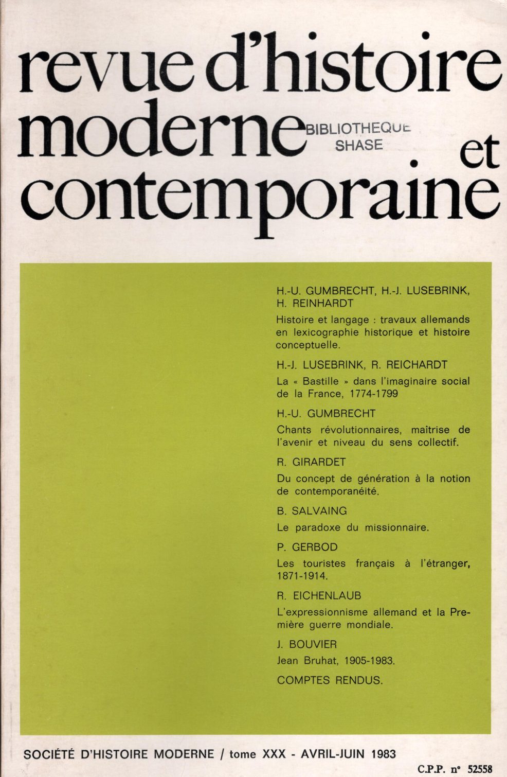 Revue d'histoire moderne et contemporaine - Tome XXX