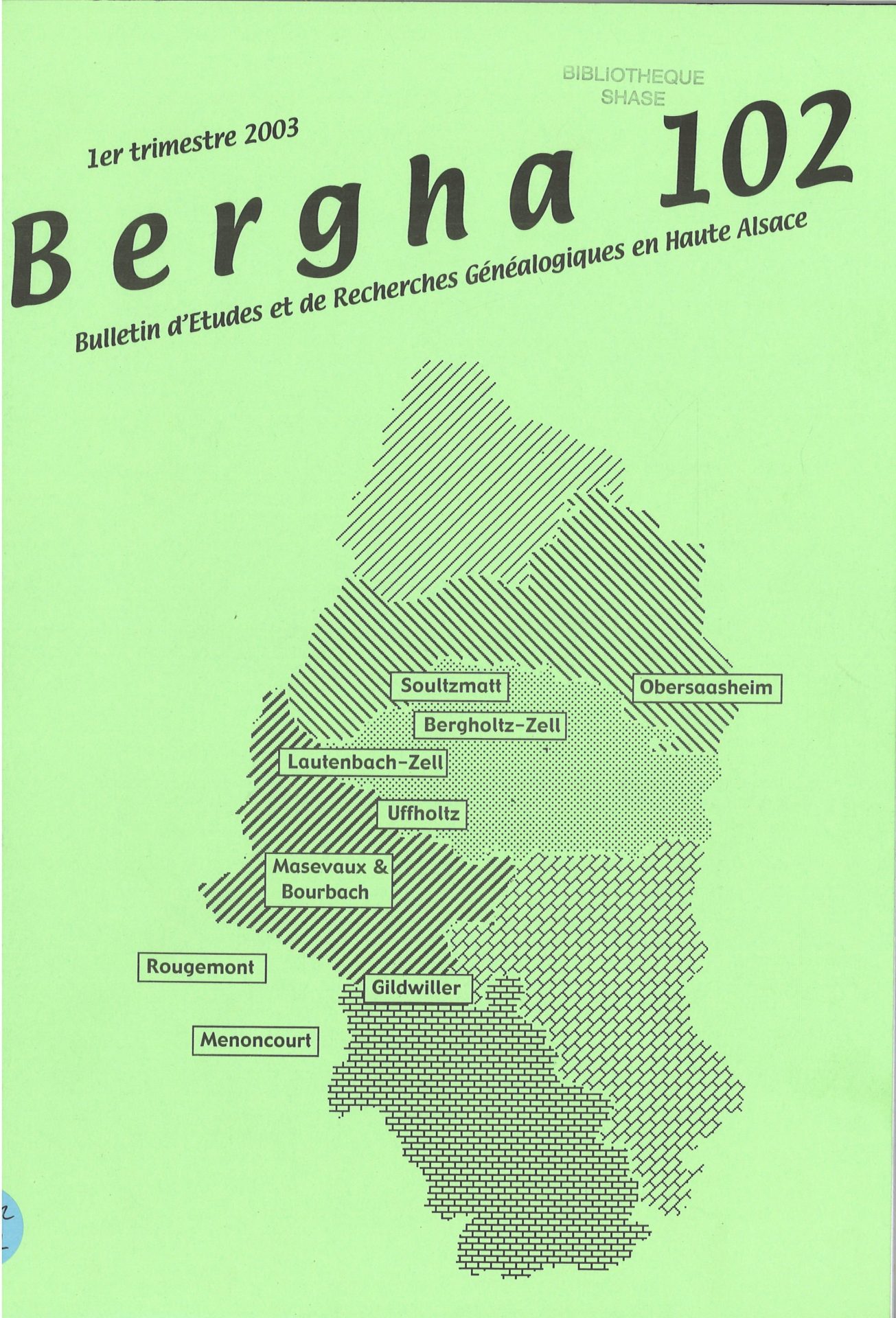 Bergha - Bulletin d'études et de recherches généalogiques en Haute-Alsace