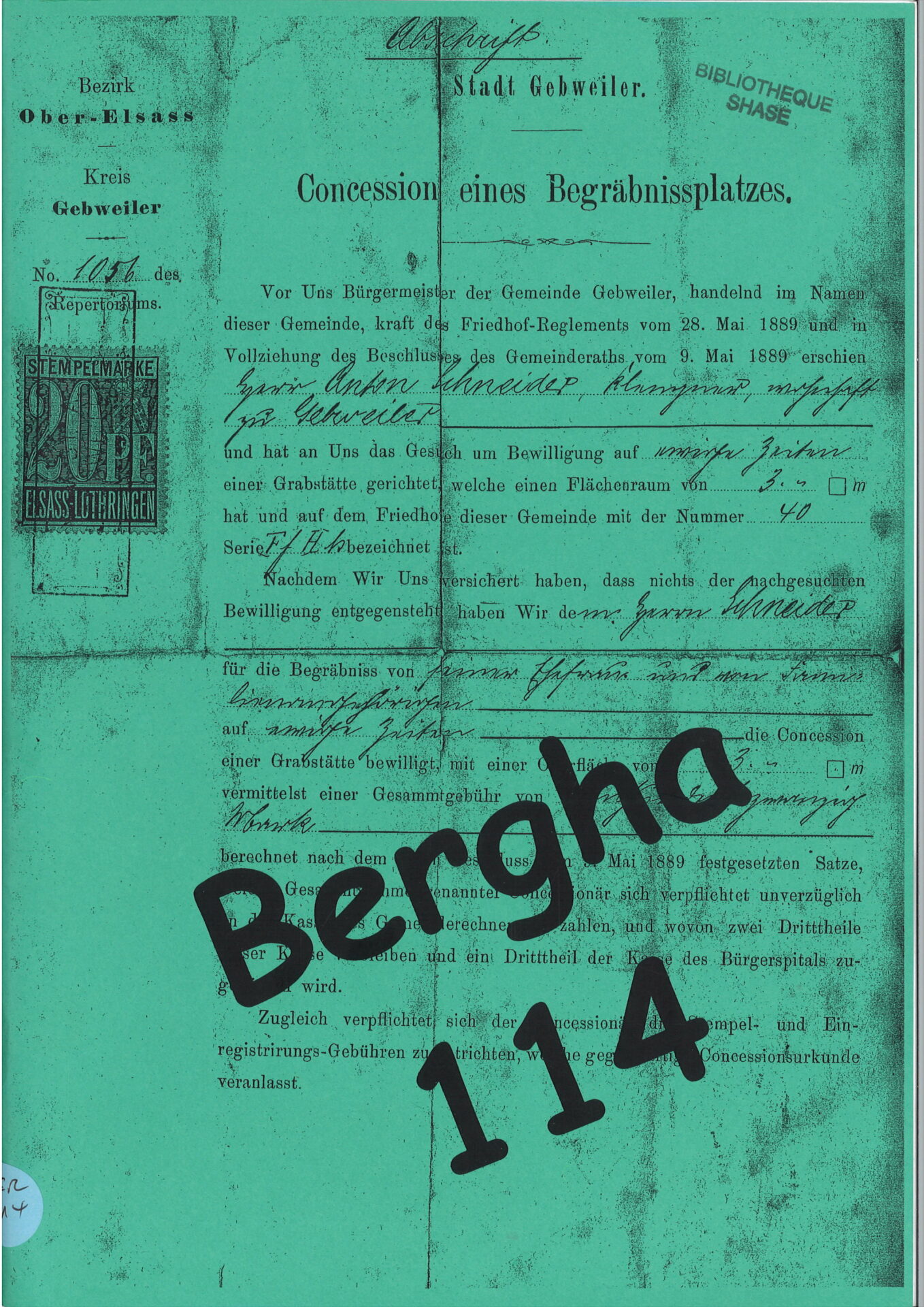 Bergha - Bulletin d'études et de recherches généalogiques en Haute-Alsace