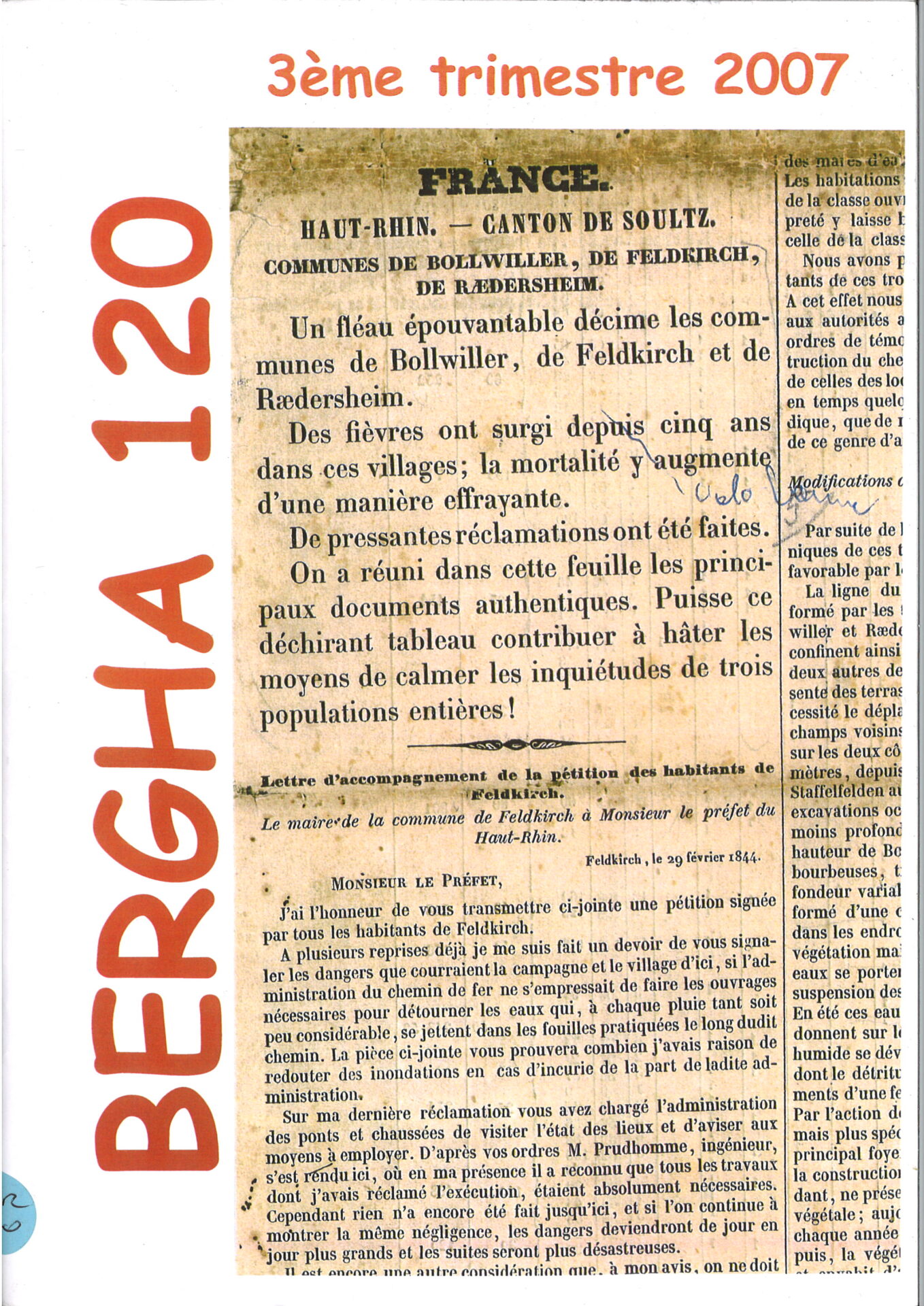 Bergha - Bulletin d'études et de recherches généalogiques en Haute-Alsace