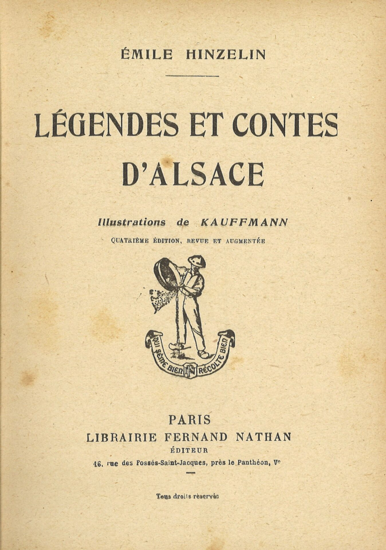 Légendes et contes d'Alsace