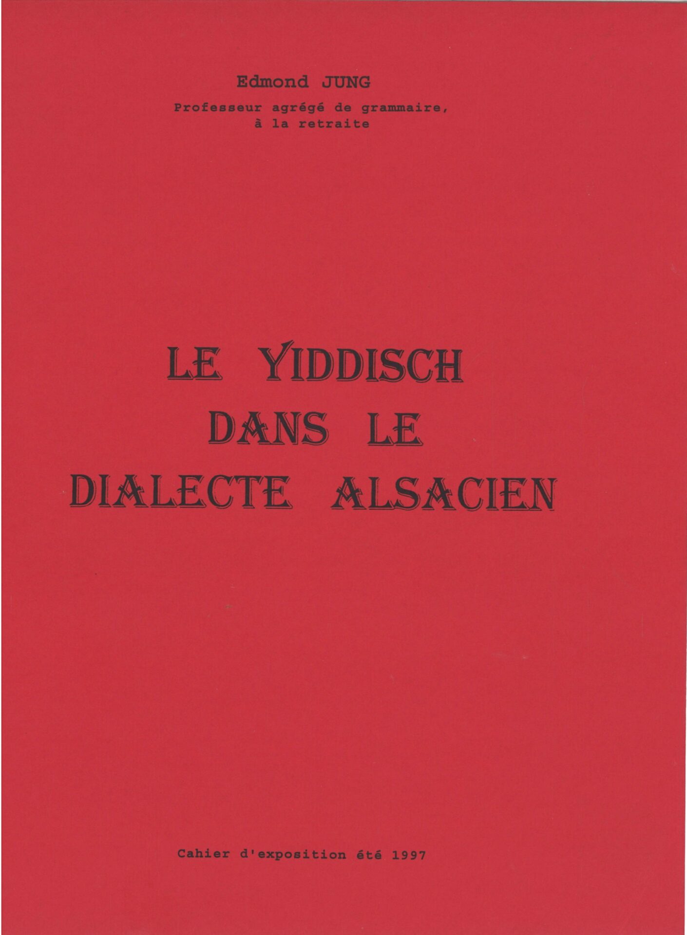Le Yiddish dans le dialecte alsacien