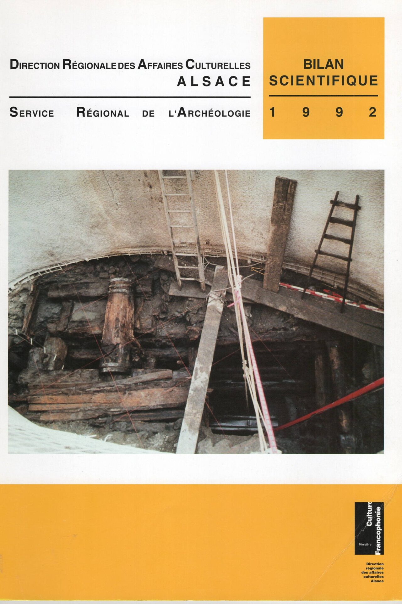 Direction Régionale des Affaires Culturelles Alsace - Service Régional de l'Archéologie - Bilan Scientifique 1992