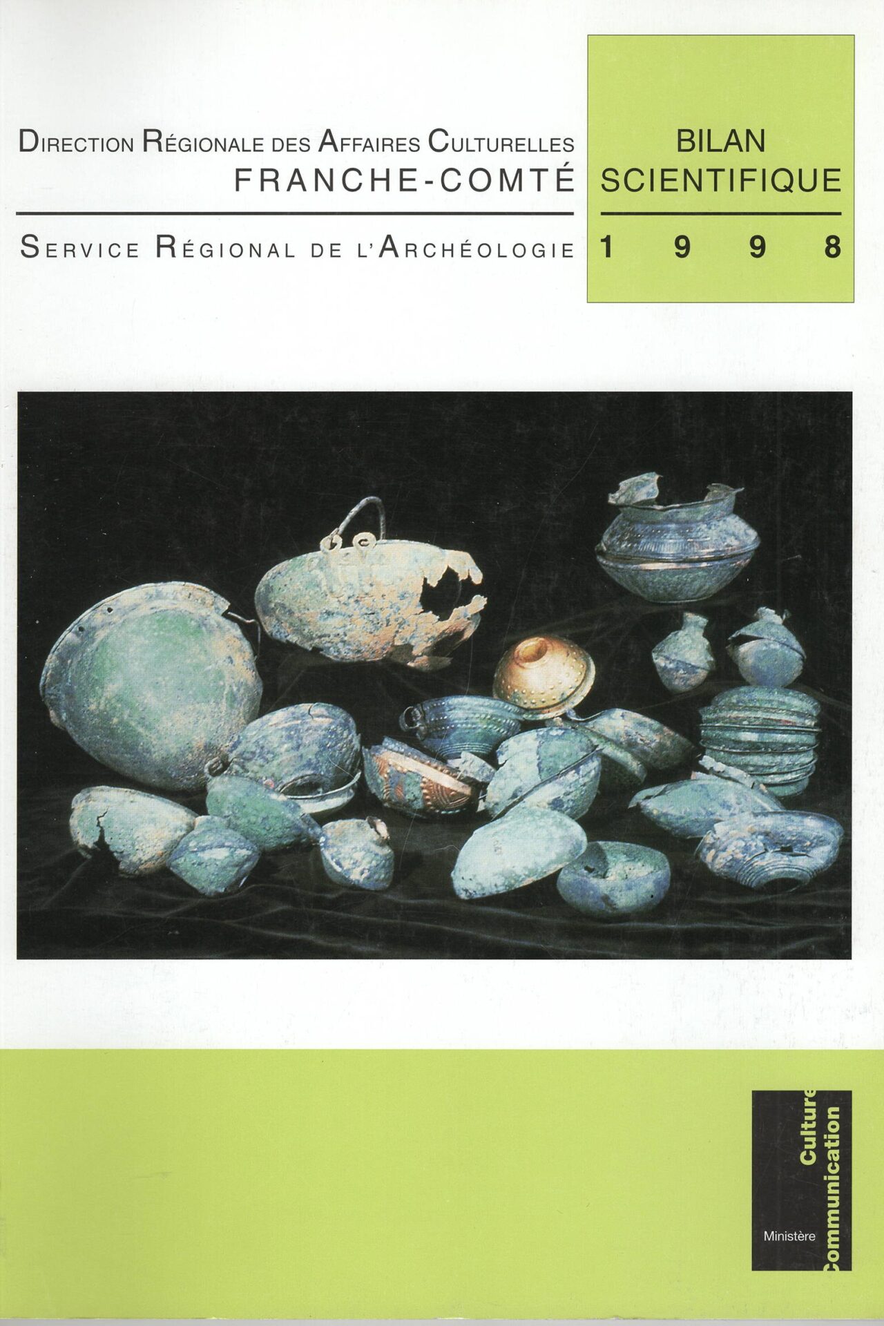 Direction Régionale des Affaires Culturelles Franche-Comté - Service Régional de l'Archéologie - Bilan Scientifique 1998