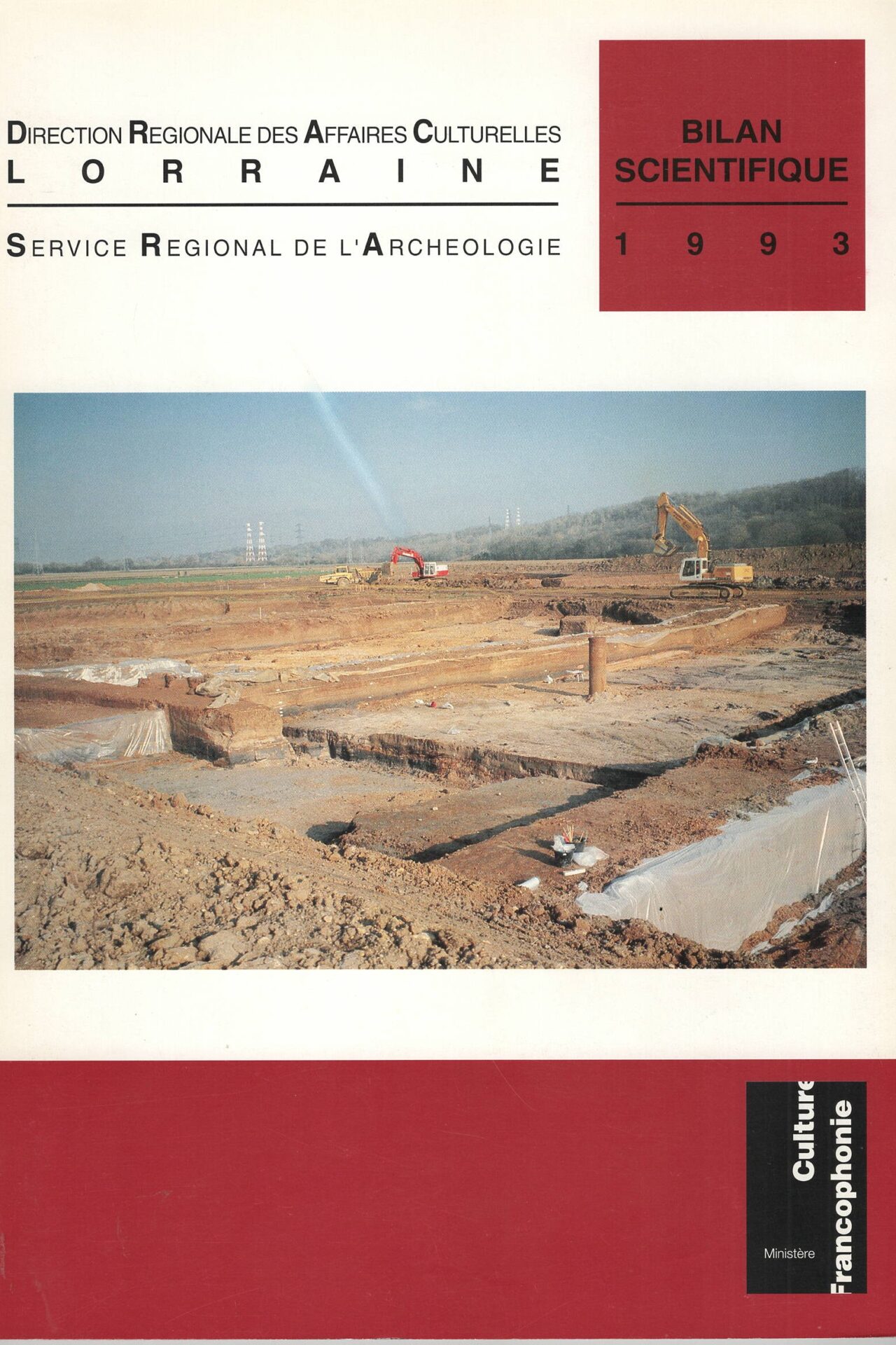 Direction Régionale des Affaires Culturelles Lorraine - Service Régional de l'Archéologie - Bilan Scientifique 1993