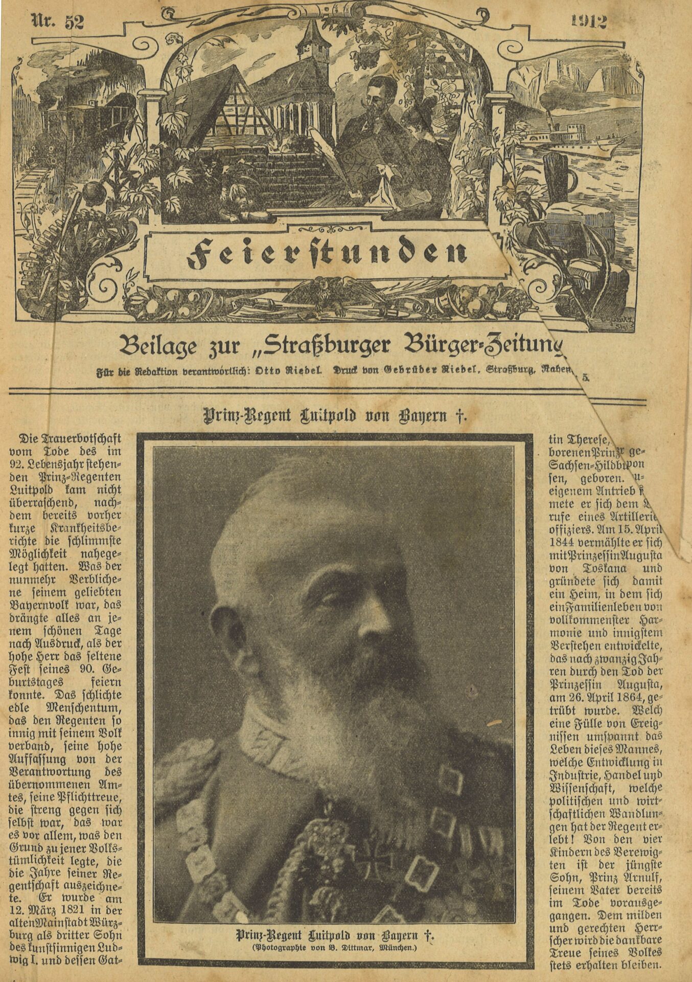 Feierstunden - Beilage zur Strassburger Bürger-Zeitung